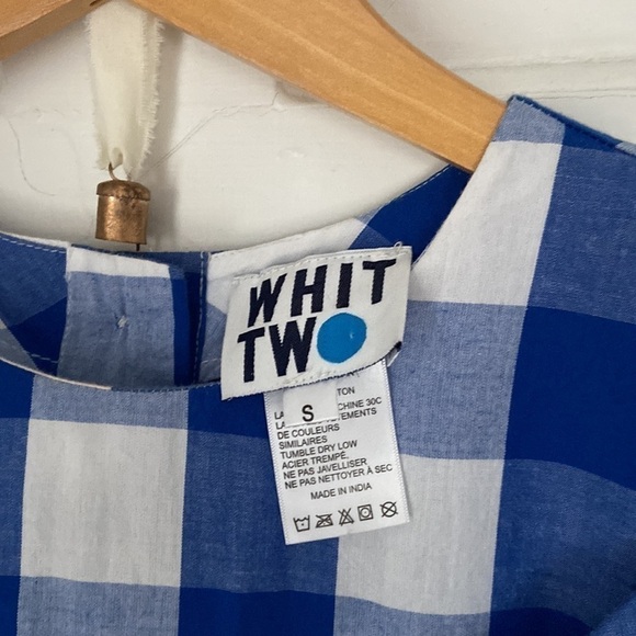 Anthro ruffle gingham button back top - Picture 5 of 7